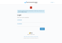 AccountChek - Previous Design - Desktop - Bank Login